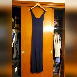 Floor length dark blue dress from Express